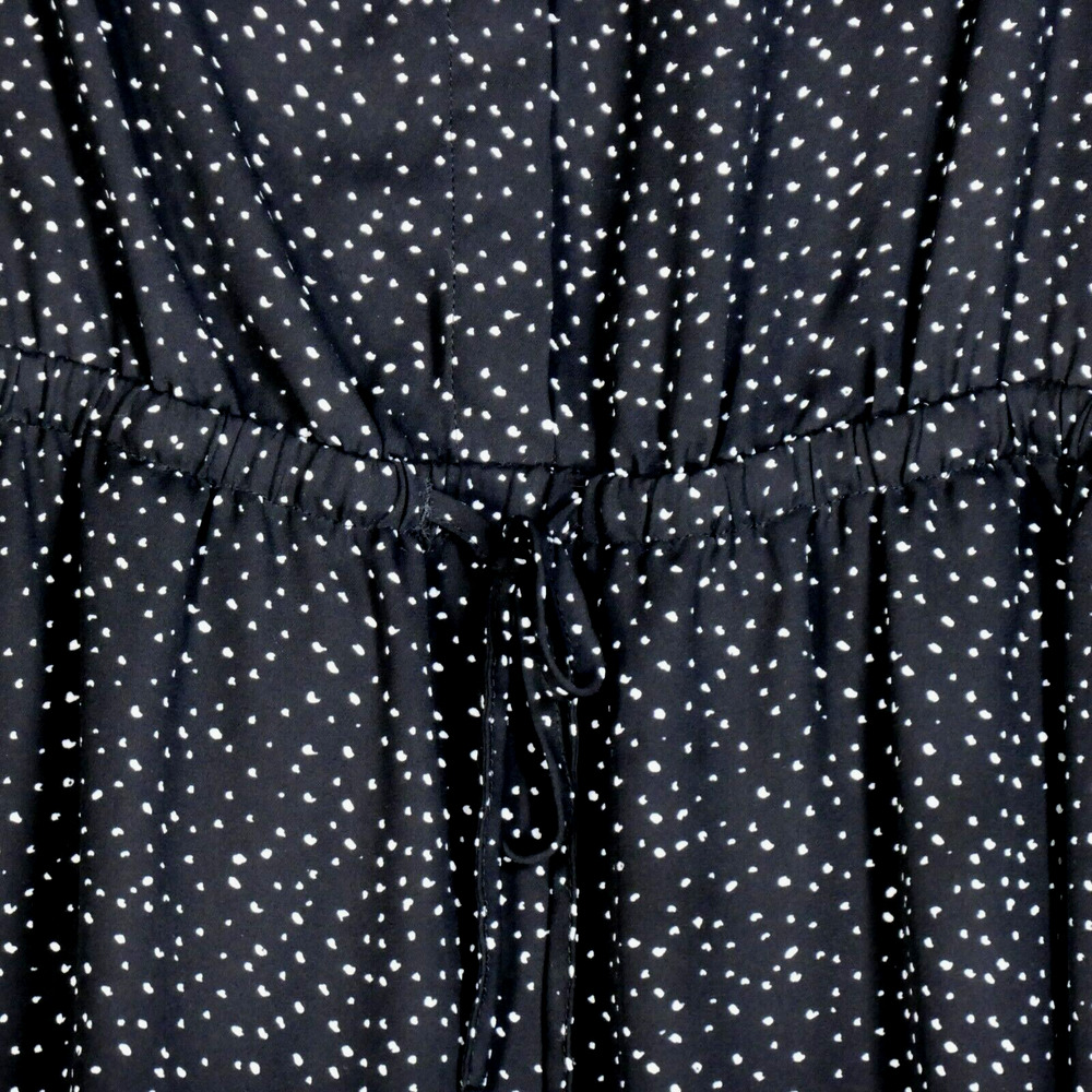 Hilary Radley Black Shirt Dress Womens Size XS Elastic Drawstring Long Sleeve - Picture 4 of 9